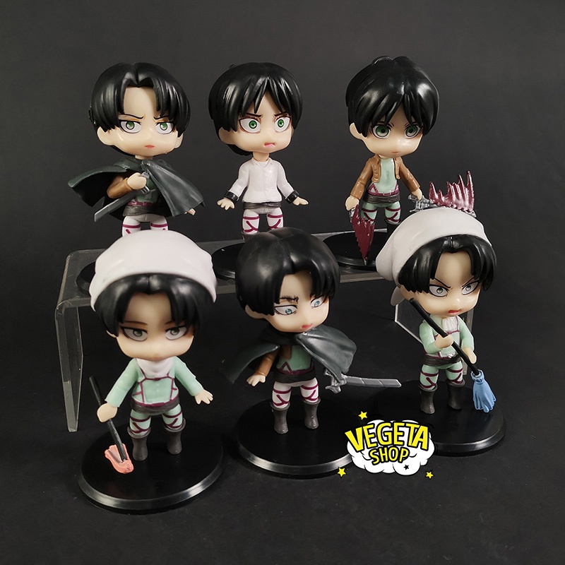 Mô hình Attack On Titan - AOT - Đại chiến Titan - Eren Yeager &amp; Levi Ackerman - Cao 10cm - Attack On Titan - Bán lẻ