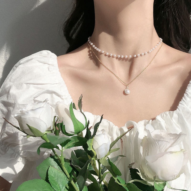 Vòng Cổ Ngọc Trai Nhân Tạo Cho Nữ