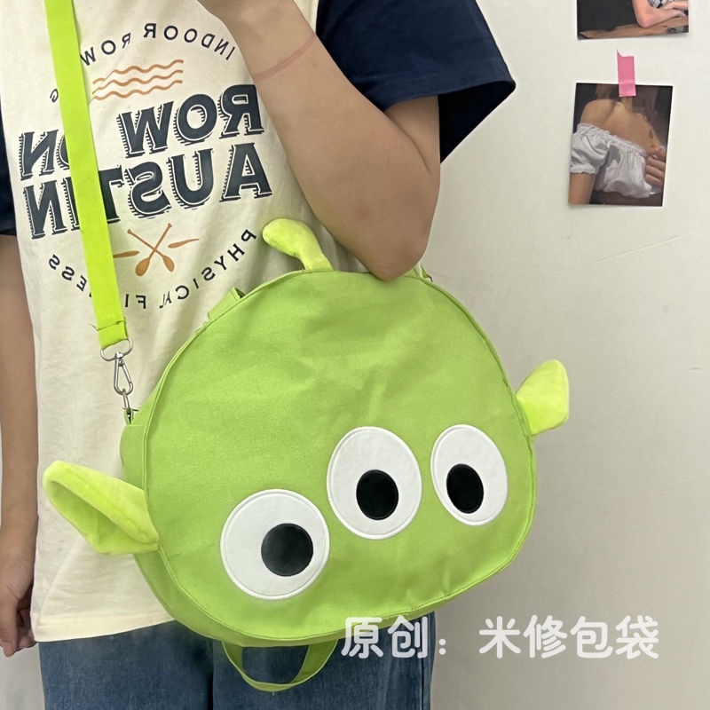 Túi Xách canvas Sức Chứa Lớn In Họa Tiết Hoạt Hình Dễ Thương Vui Nhộn Phong Cách Nhật Bản Cho Nữ