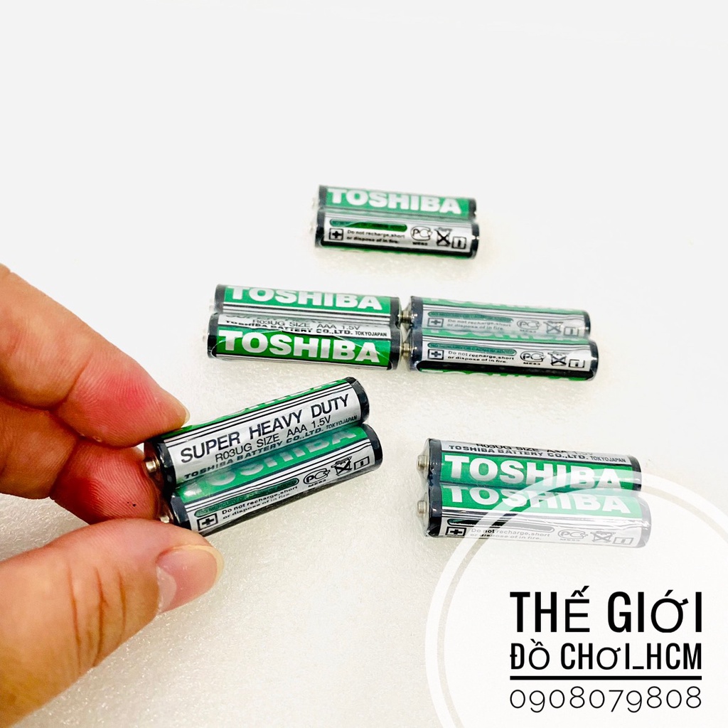 [1 VIÊN/ 3K] Pin tiểu/ pin AAA Toshiba dành cho bé lắp vào đồ chơi, loại nhỏ hay dùng lắp vào remote Tivi, máy lạnh
