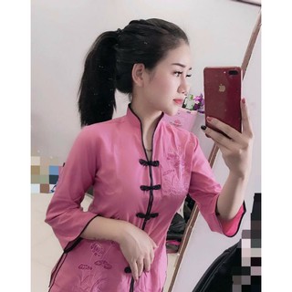 #Đồ lam _Đồ đi chùa  - SET BỘ KATE NÚT TÀU