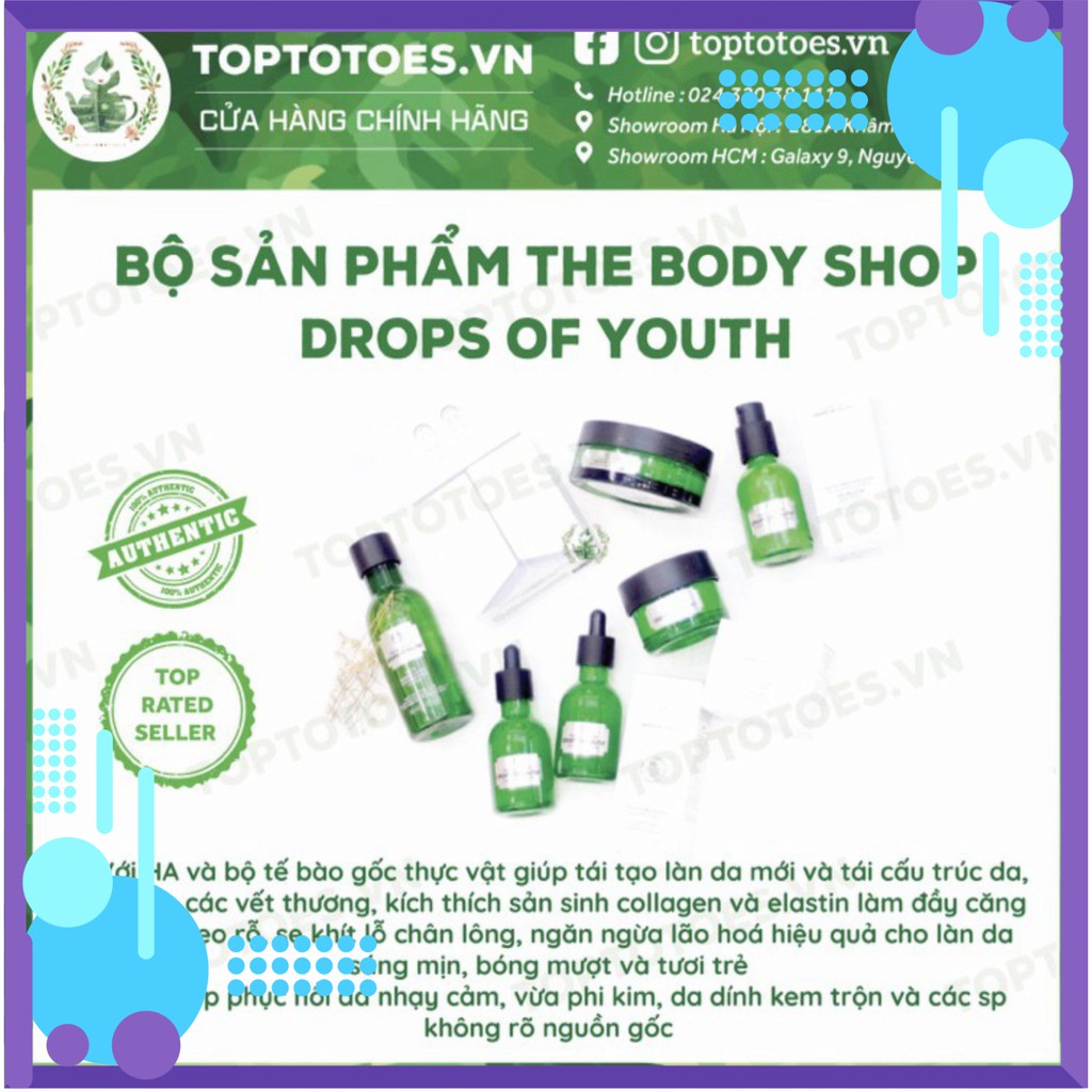 SALE MÙA HÈ Sữa rửa mặt The Body Shop Drops of Youth Gentle Foaming Wash làm sạch nhẹ dịu, phục hồi và nuôi dưỡng da căn