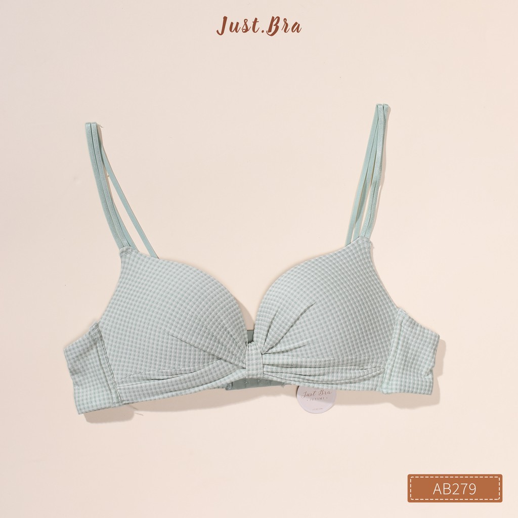 Áo ngực Just bra mặt cotton kẻ vintage cùng quai mảnh AB279 | BigBuy360 - bigbuy360.vn