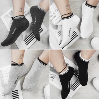 Tất nam hàn quốc cotton raza men bít tất loại tốt vớ nam nữ co giãn thoáng mát