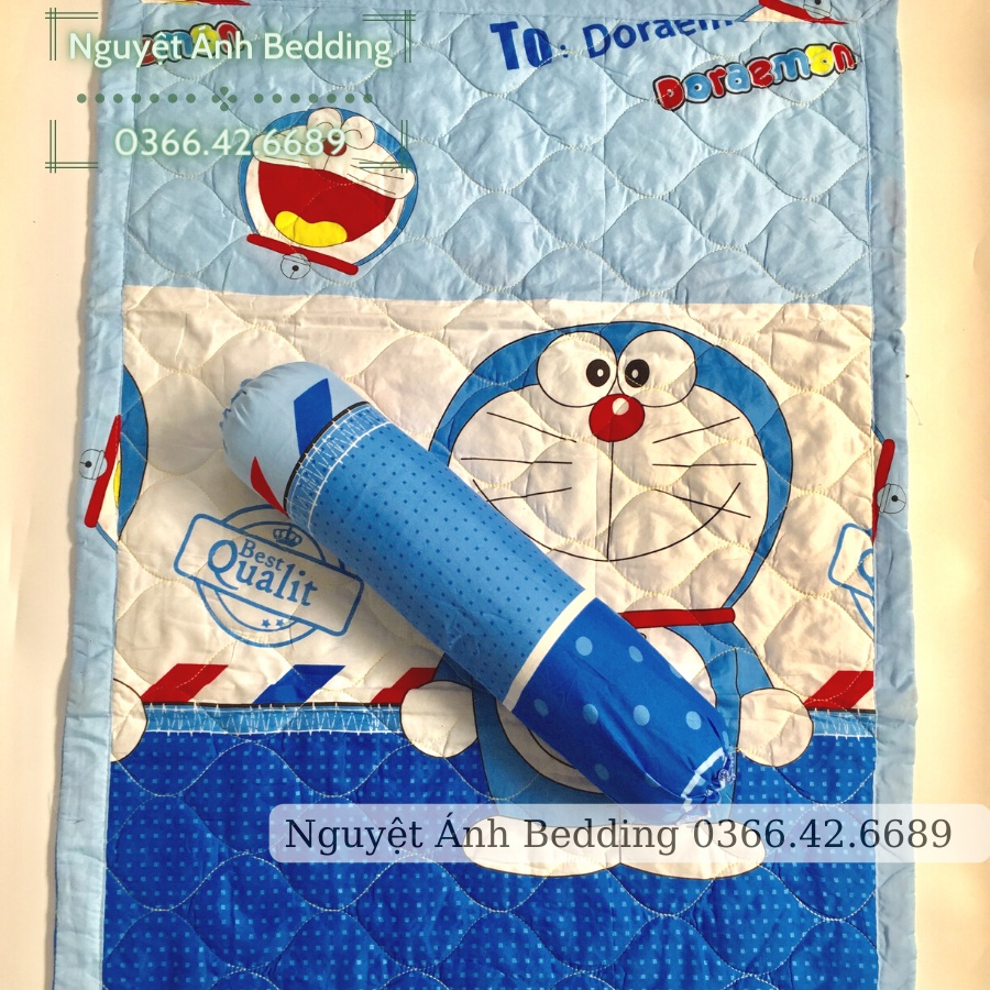 Bộ 2 món CHĂN + GỐI ÔM cho bé mẫu siêu nhân, baby shark, hello kitty, Doraemon, Elsa, ếch xanh cho bé gái và bé trai