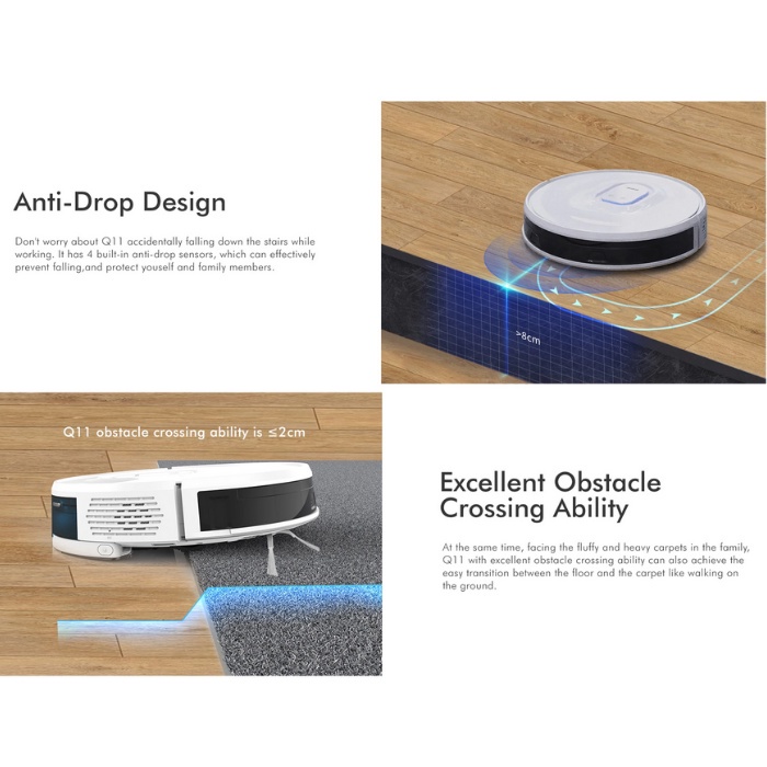 Máy hút bụi, Robot hút bụi lau nhà tự động NEABOT NOMO Q11 LDS 6.0 Phiên bản Quốc Tế  lực hút 4000pa.