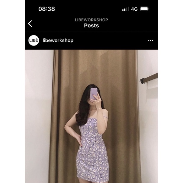 thanh lý váy tím Libe size S