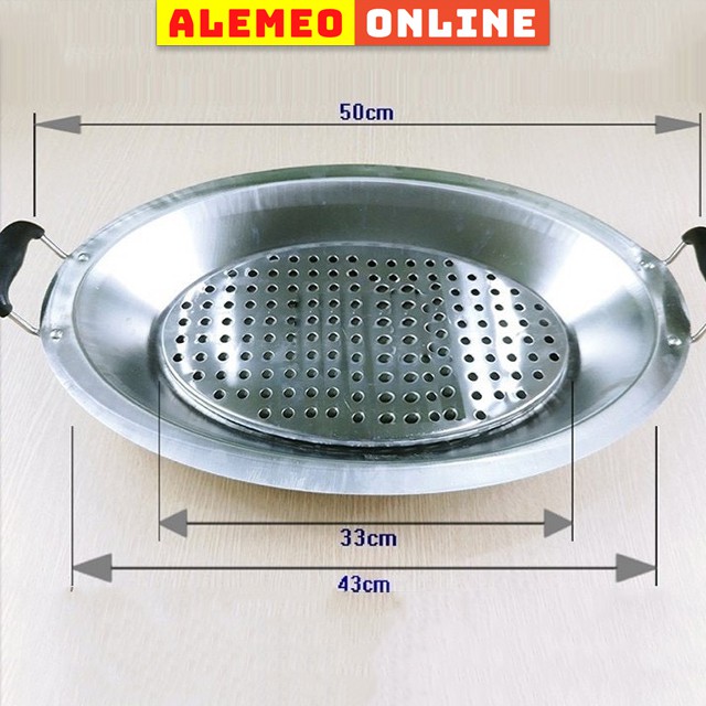 Nồi lẩu cá chép om dưa, khay om cá inox cao cấp đa năng chống khê, chống cháy - Alemeo Online