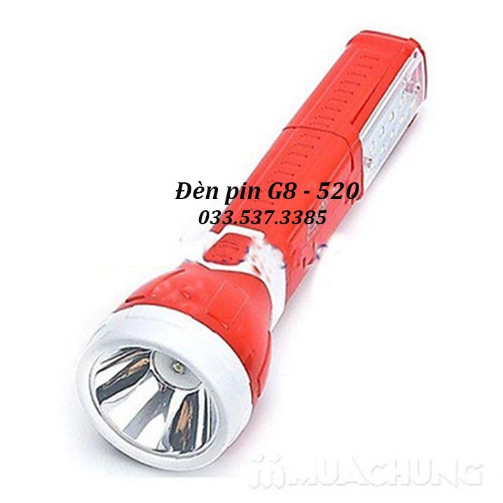 Đèn pin sạc, đèn cầm tay siêu sáng G8 - 520 kiểu thân gập chất lượng cao