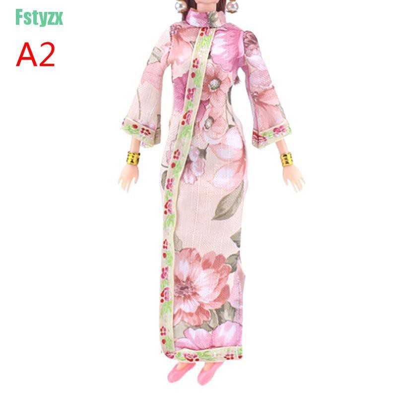 fstyzx Doll handmade unique dress clothes for chinese traditional dress cheongsam