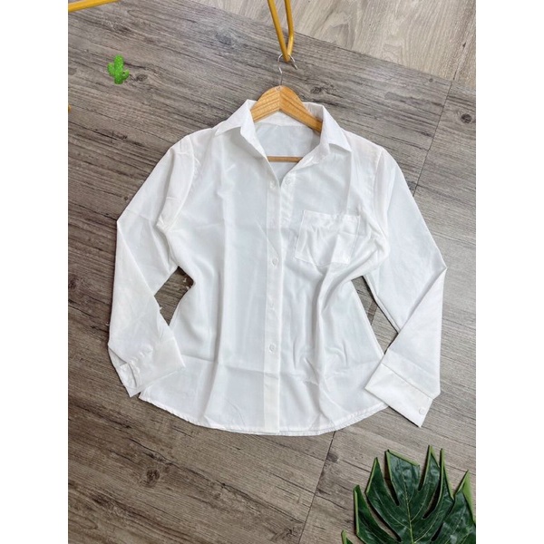 Áo sơ mi trơn form rộng chuẩn đẹp(B.C)