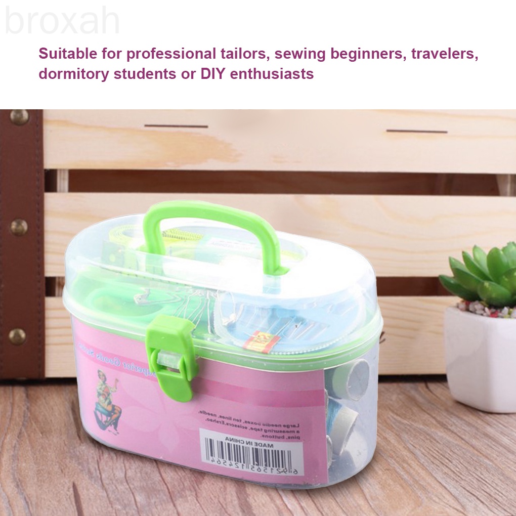 Set kim chỉ thêu tiện lợi đựng trong hộp bằng nhựa