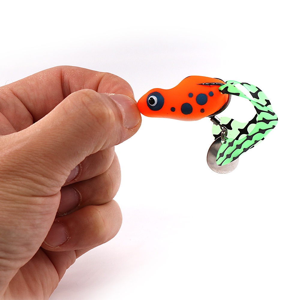 Mồi Câu Cá Giả Hình Ếch Hai Đầu 4cm 8g Mềm