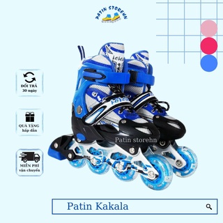 Giày patin trẻ em kakala màu xanh tặng bảo hộ - patintreem
