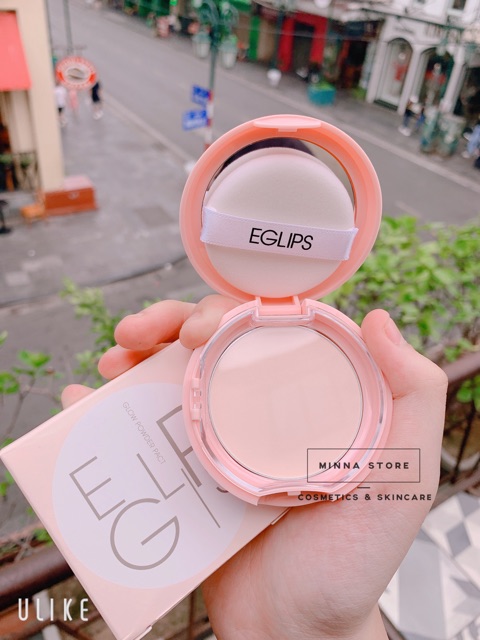 PHẤN PHỦ EGLIPS VỎ HỒNG GLOW POWDER PACT