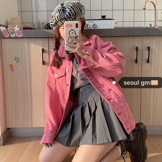 (ORDER) Áo khoác nữ ulzzang chất denim màu hồng thời trang hot trend siêu phẩm mix đồ có size (ảnh thật)