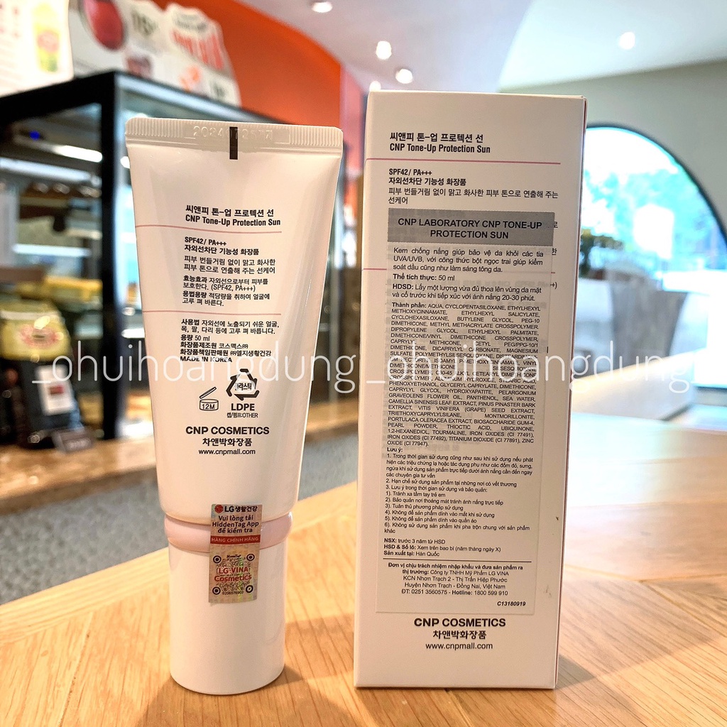 KEM CHỐNG NẮNG VẬT LÝ CNP LABORATORY TONE-UP PROTECTION SUN SPF42/PA+++ 50ML