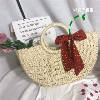Khăn thời trang - Khăn choàng cổ chấm bi thắt nơ