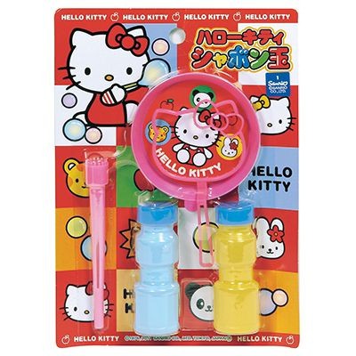 Bộ thổi bong bóng xà phòng hình mèo Kitty, gấu Pooh Hàng Nhật Chính Hãng