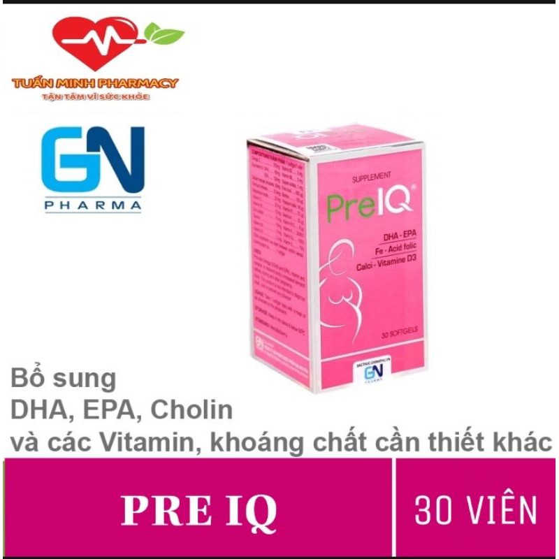 PreIQ - bổ sung DHA, omega 3, vitamin và khoáng chất cho phụ nữ mang thai