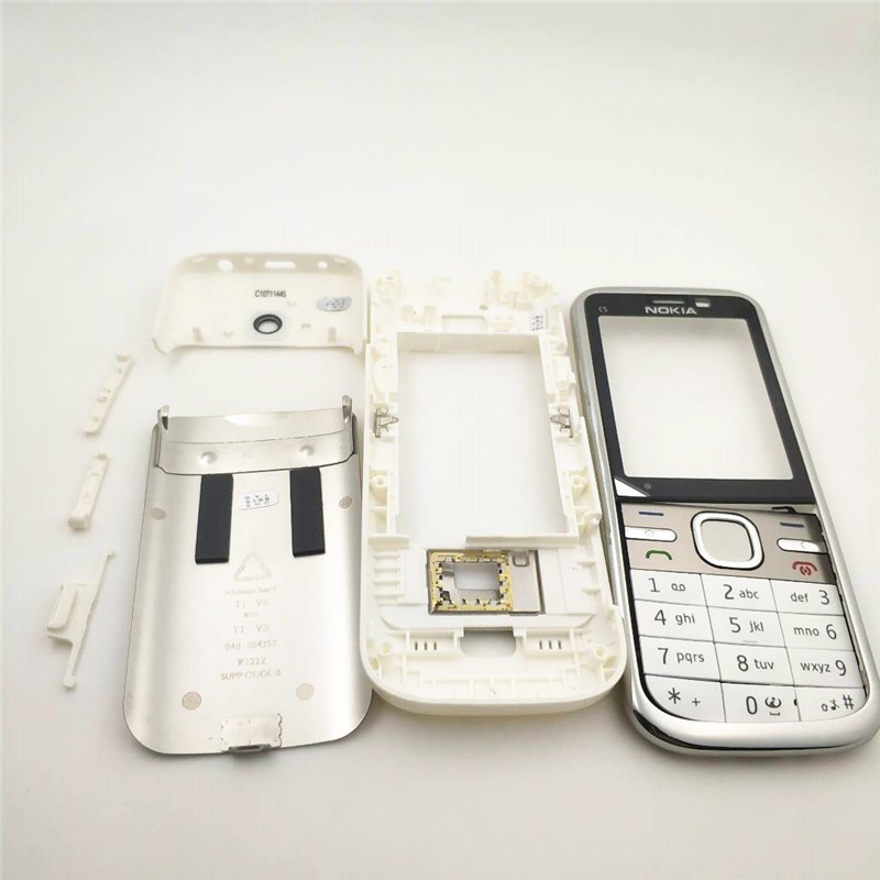 Original Front Middle Frame Back cover Battery Cover For Nokia C5 C5-00 Full Housing Cover Case