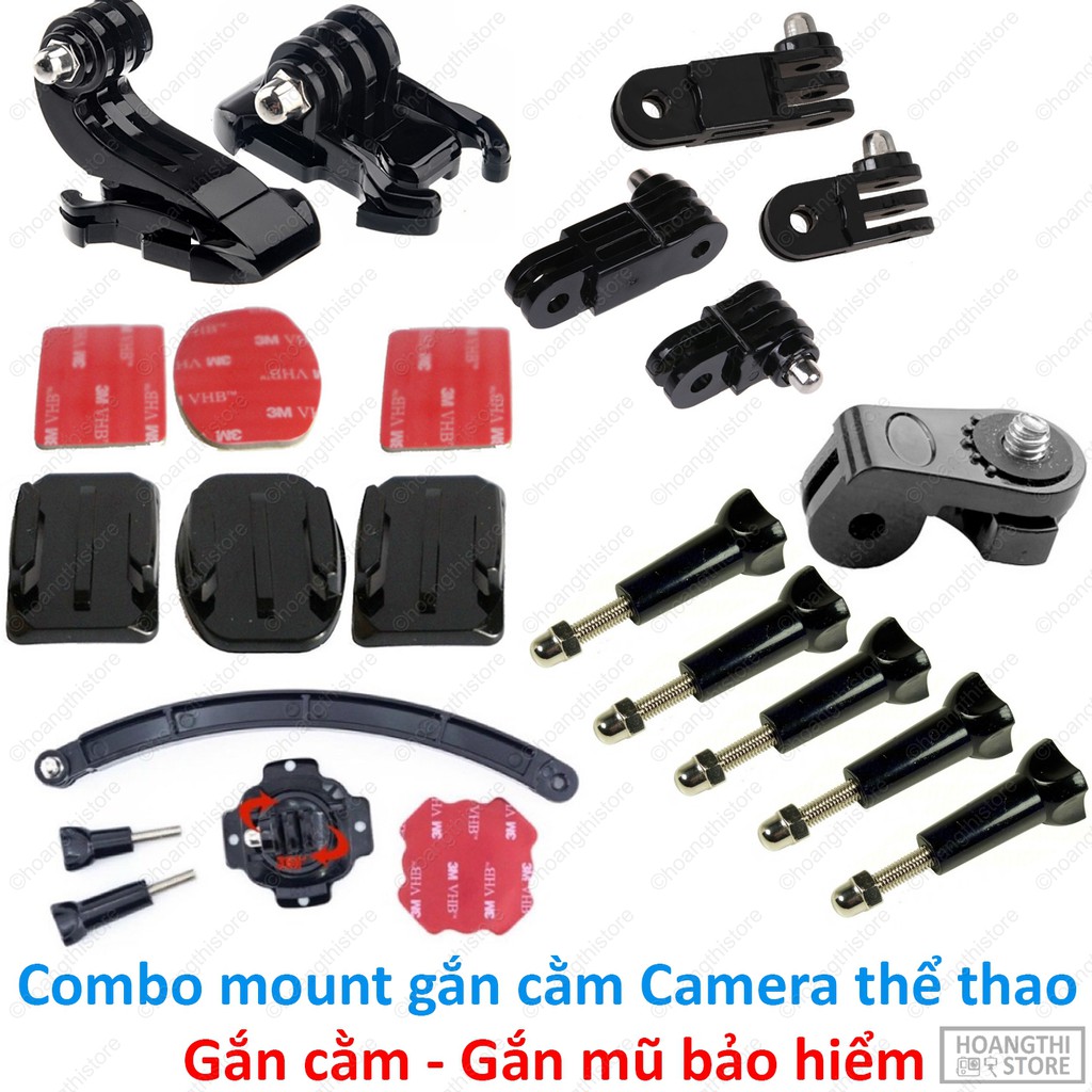 Bộ mount gắn cằm mũ nón bảo hiểm action camera H9r sjcam SJ4000 4k SJ4000 EKEN H9 H9r SJ5000 M10 Firefly 7s EKEN H8r.