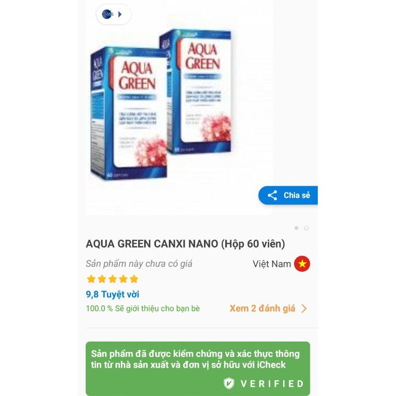 Canxi NANO AQUA GREEN giảm nguy cơ còi xương ở trẻ, giảm loãng xương ở người lớn.