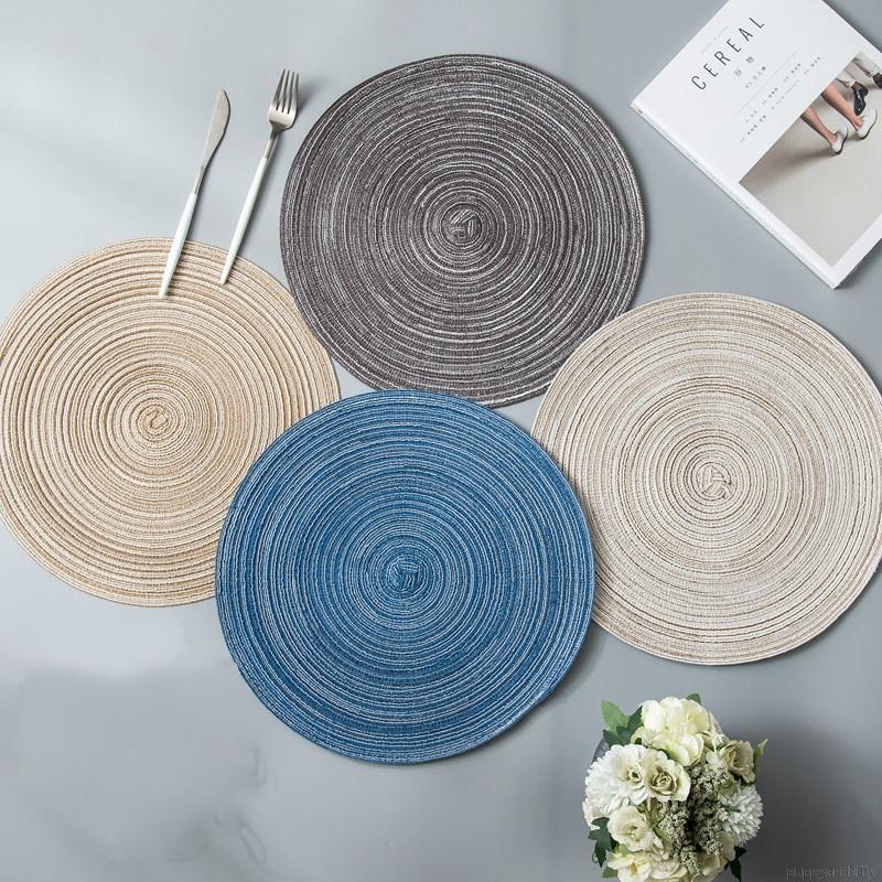Tấm Lót Bàn Ăn Hình Tròn Bằng Cotton Pp Cách Nhiệt