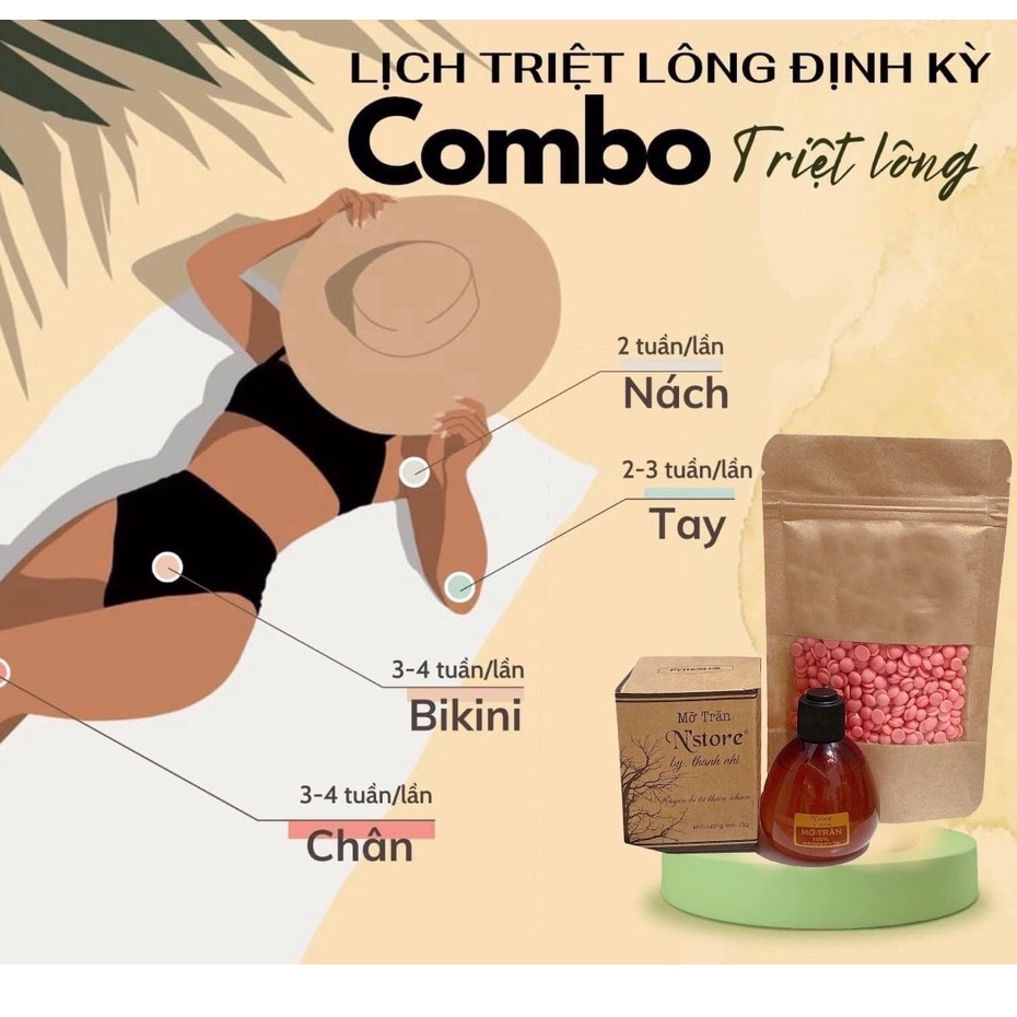 Sáp Wax Lông Nóng MIA WAXING Wax Lông Nách, Lông Chân Siêu Bám Lông