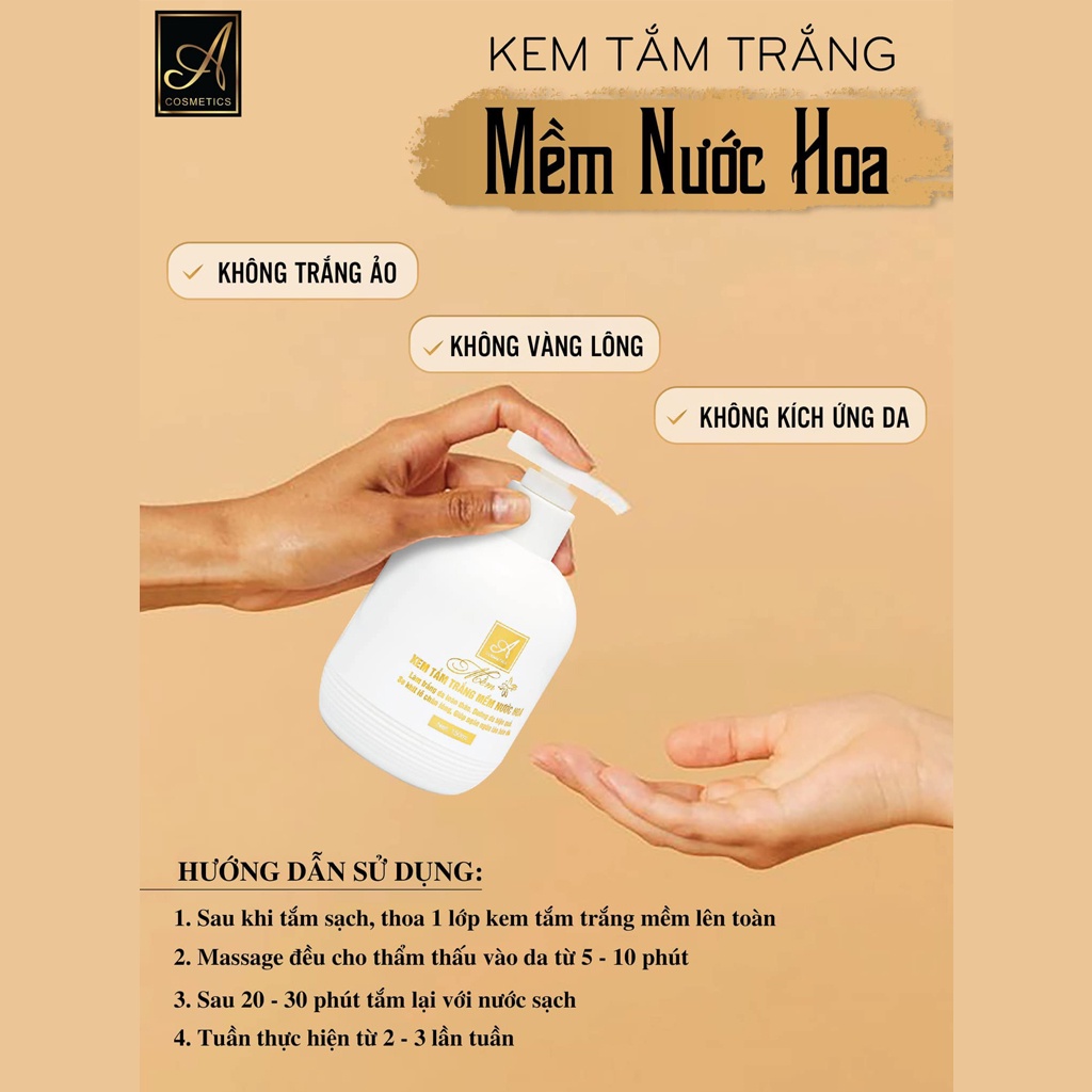 [MUA 1 TẶNG 1] Kem tắm trắng toàn thân hương nước hoa Acosmetics - Giúp làm trắng da body cấp tốc 100ml