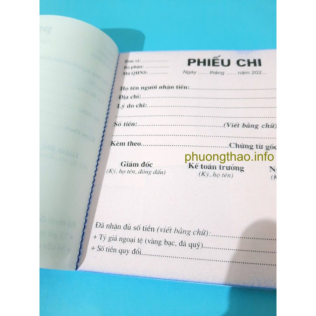 Phiếu thu, Phiếu chi: 2 liên, 3 liên - Giấy Carbon đẹp ( A5/100 tờ )