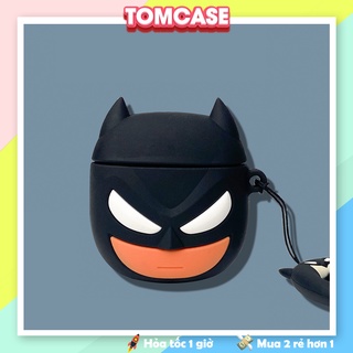 Case Vỏ Ốp Airpod 2/pro/3/1, bảo vệ bao đựng tai nghe bluetooth Airpod 2/pro, hình người dơi BATMAN - TOM CASE