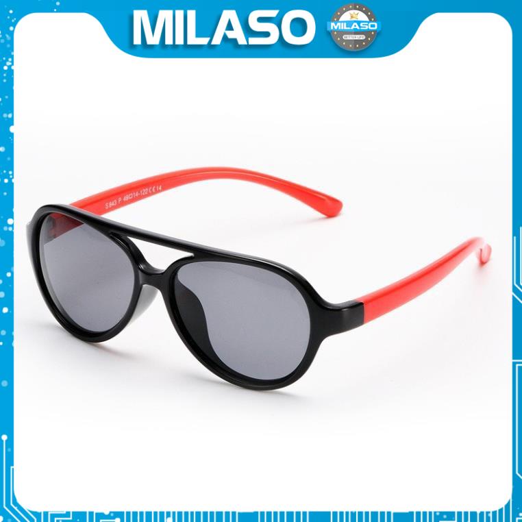 Kính mát cho bé MILASO kính trẻ em mắt kính chống tia UV gọng dẻo chống vỡ FGK-001172