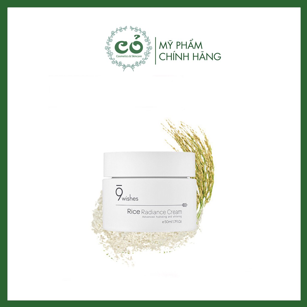 Kem Dưỡng 9Wishes Từ Gạo Dưỡng Ẩm Trắng Da, Chống Lão Hoá  9 Wishes Rice Radiance Cream 50ml