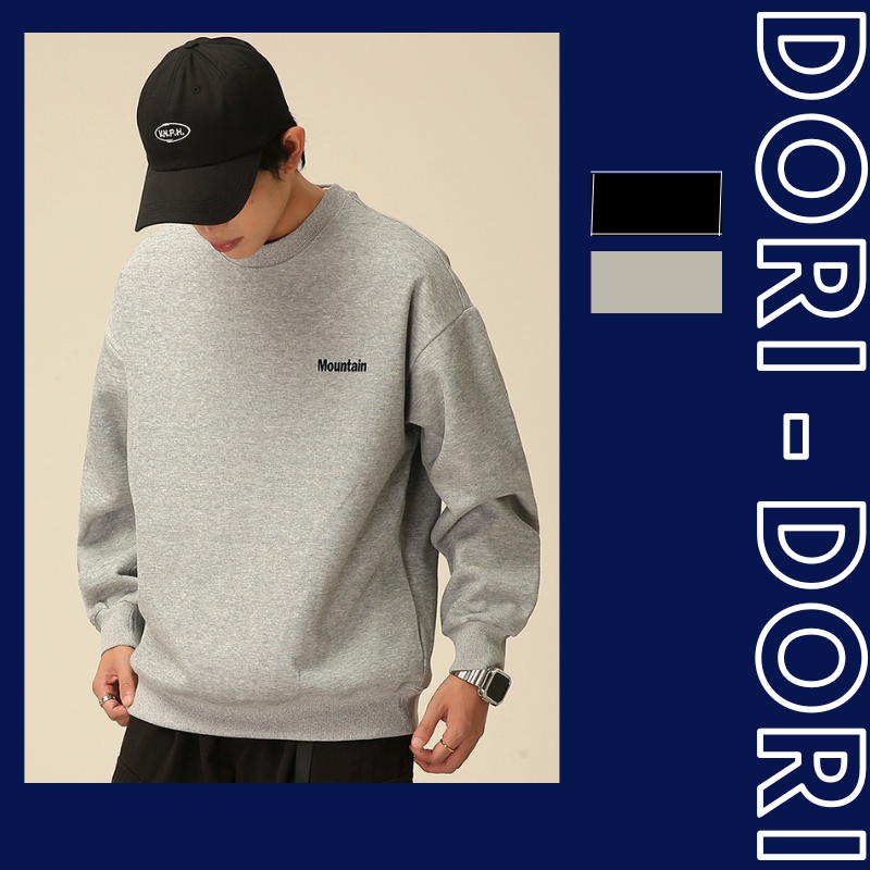 Áo sweater unisex nam nữ oversize phong cách Hàn Quốc dài tay dày dặn in chữ Mountain của nhà Dori - Dori (Mã H6)