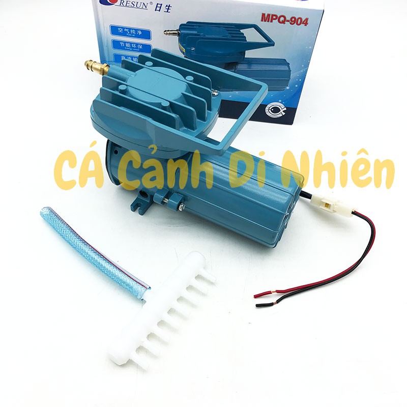 Máy sủi thổi khí oxy 60W Resun MPQ-904 chạy bình ắc quy 12V