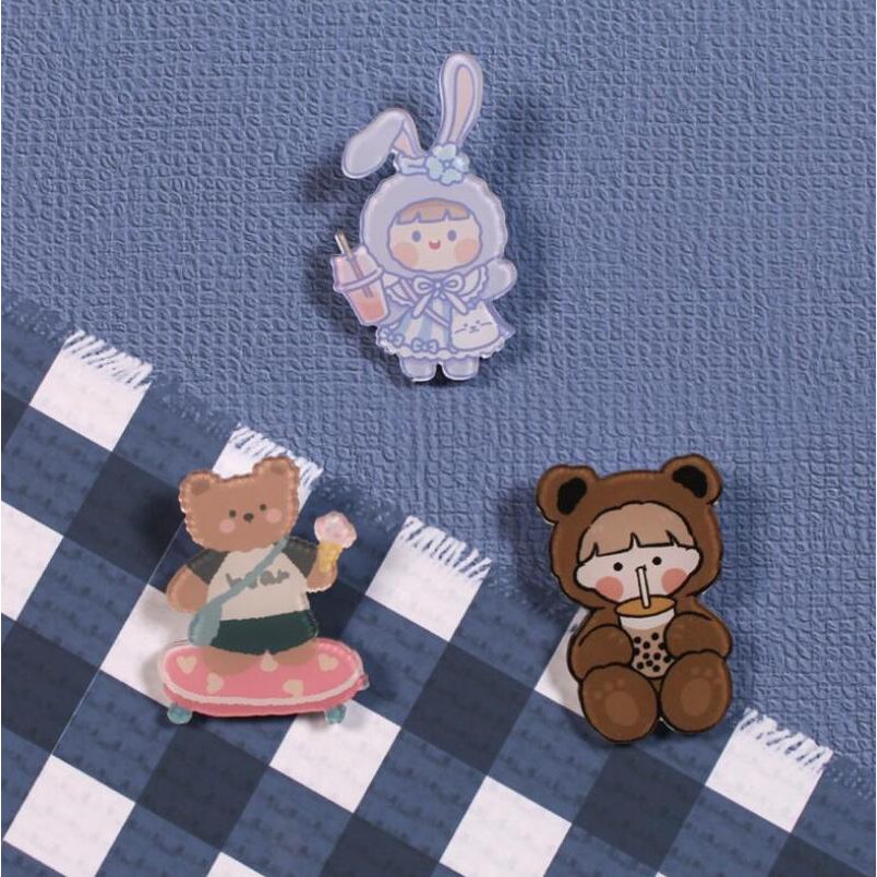 Ghim cài áo nhiều hình dạng tùy chọn đáng yêu xinh xắn