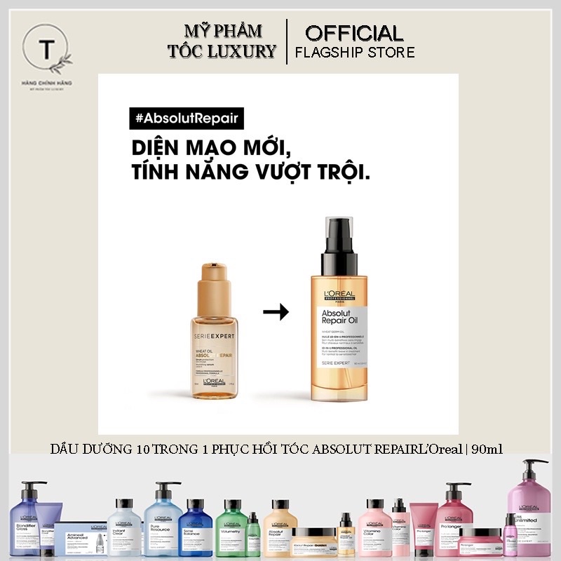 TINH DẦU LOREAL DẠNG SERUM DƯỠNG CHẤT PHỤC HỒI TÓC HƯ TỔN NẶNG 90ML