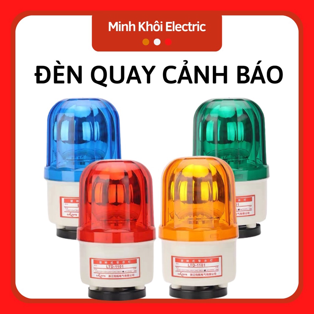 Đèn quay cảnh báo công trình thi công xoay tròn, đèn led xoay báo tín hiệu,đèn báo động