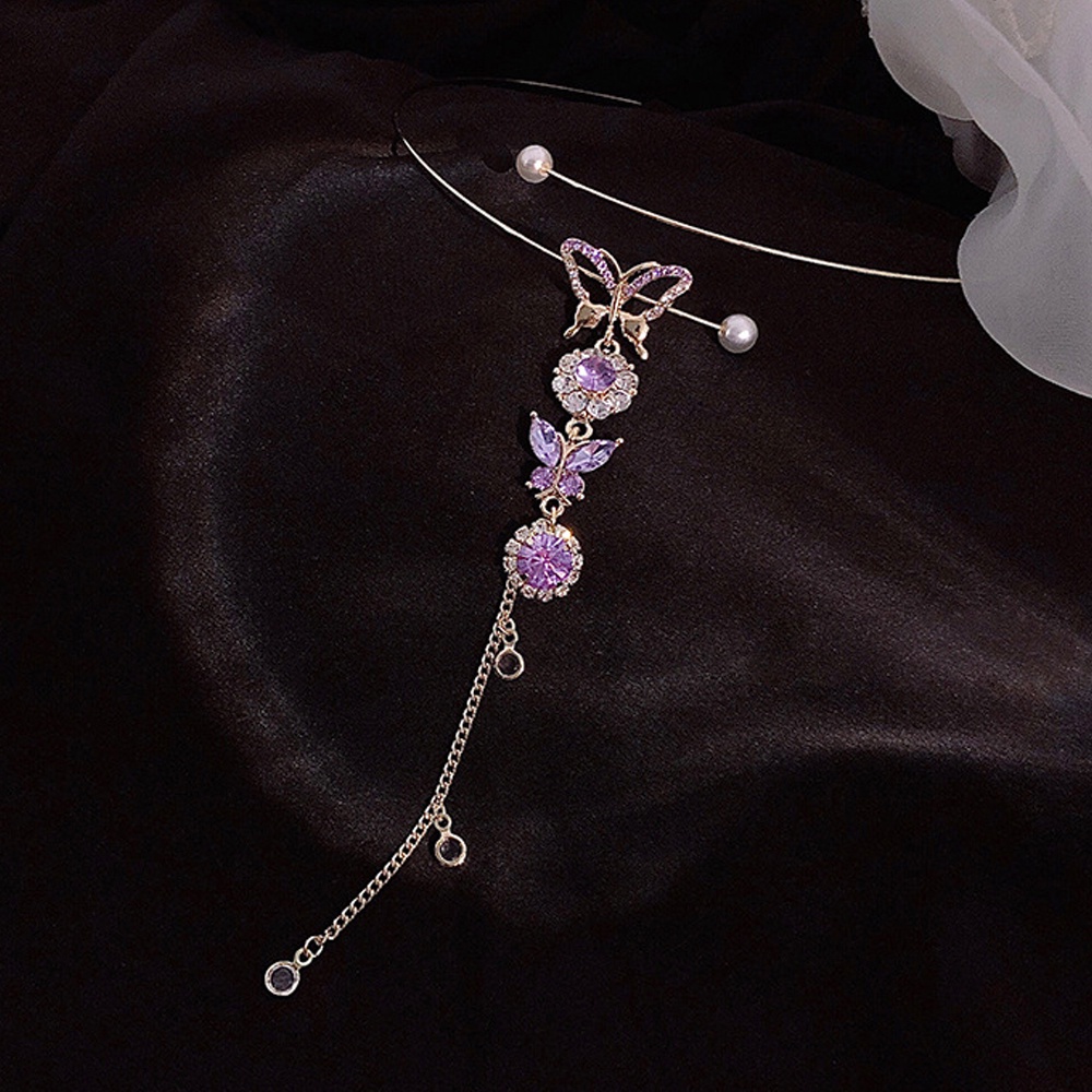 vòng cổ Choker Đính Ngọc Trai / Hoa / Bướm Nhiều Màu Thời Trang Cho Nữ