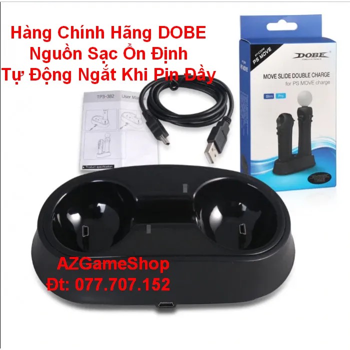 Dock Sạc DOBE Tay Cầm PS Move PS3 Cao Cấp