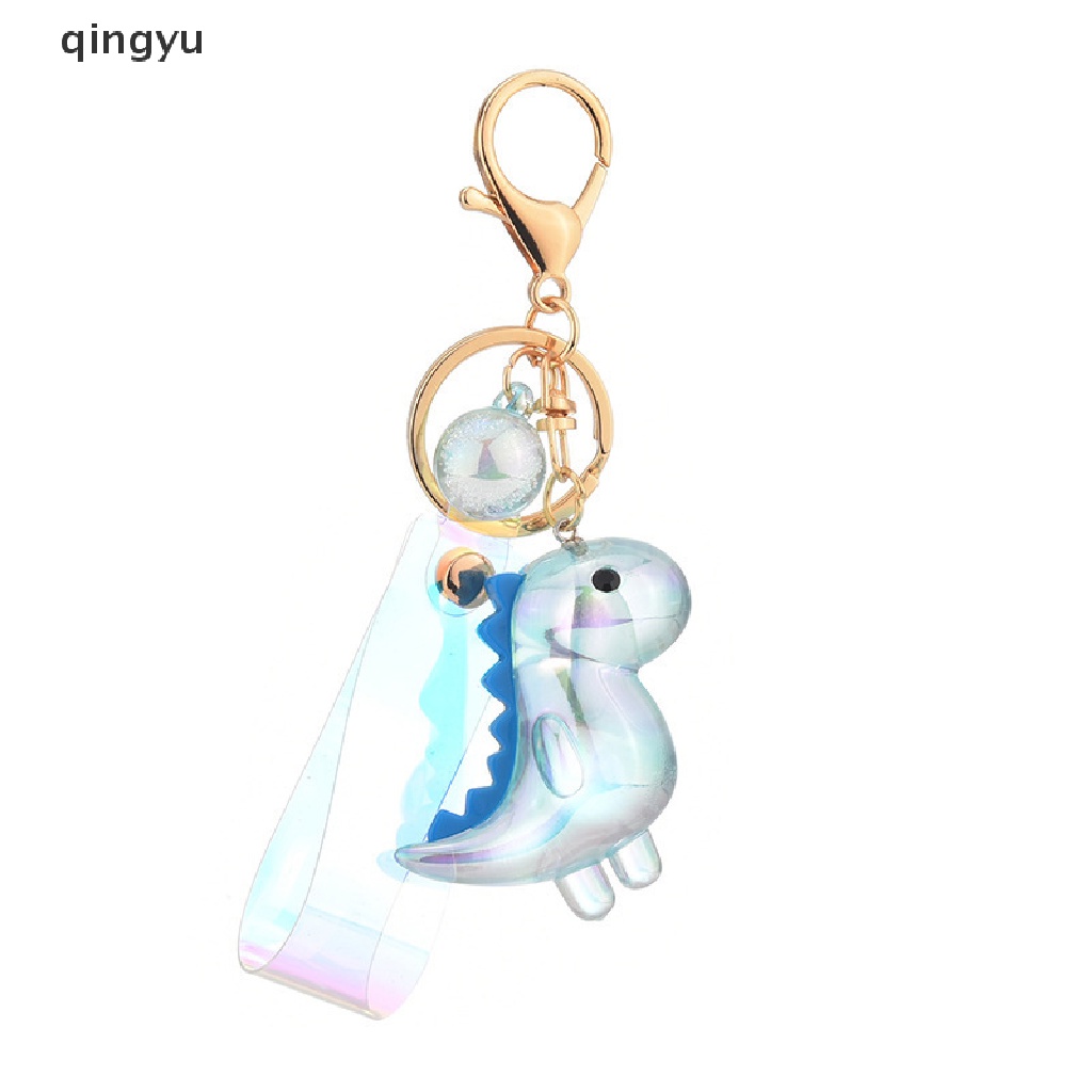 Qingyu Móc Khóa Acrylic Hình Khủng Long Hoạt Hình Sáng Tạo Dễ Thương