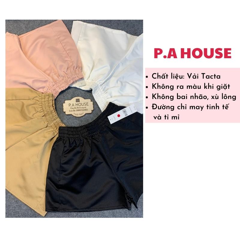 Quần Short Phồng Lưng Thun, Cạp Cao Có Túi Cao Cấp