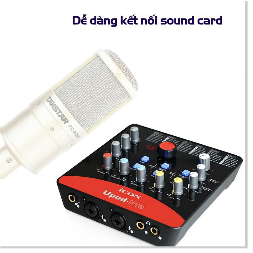 【Chính hãng】Mic thu âm chuyên nghiệp cao cấp Takstar PC-K200 tặng dây xl-xlr hát karaoke, livestream, bán hàng