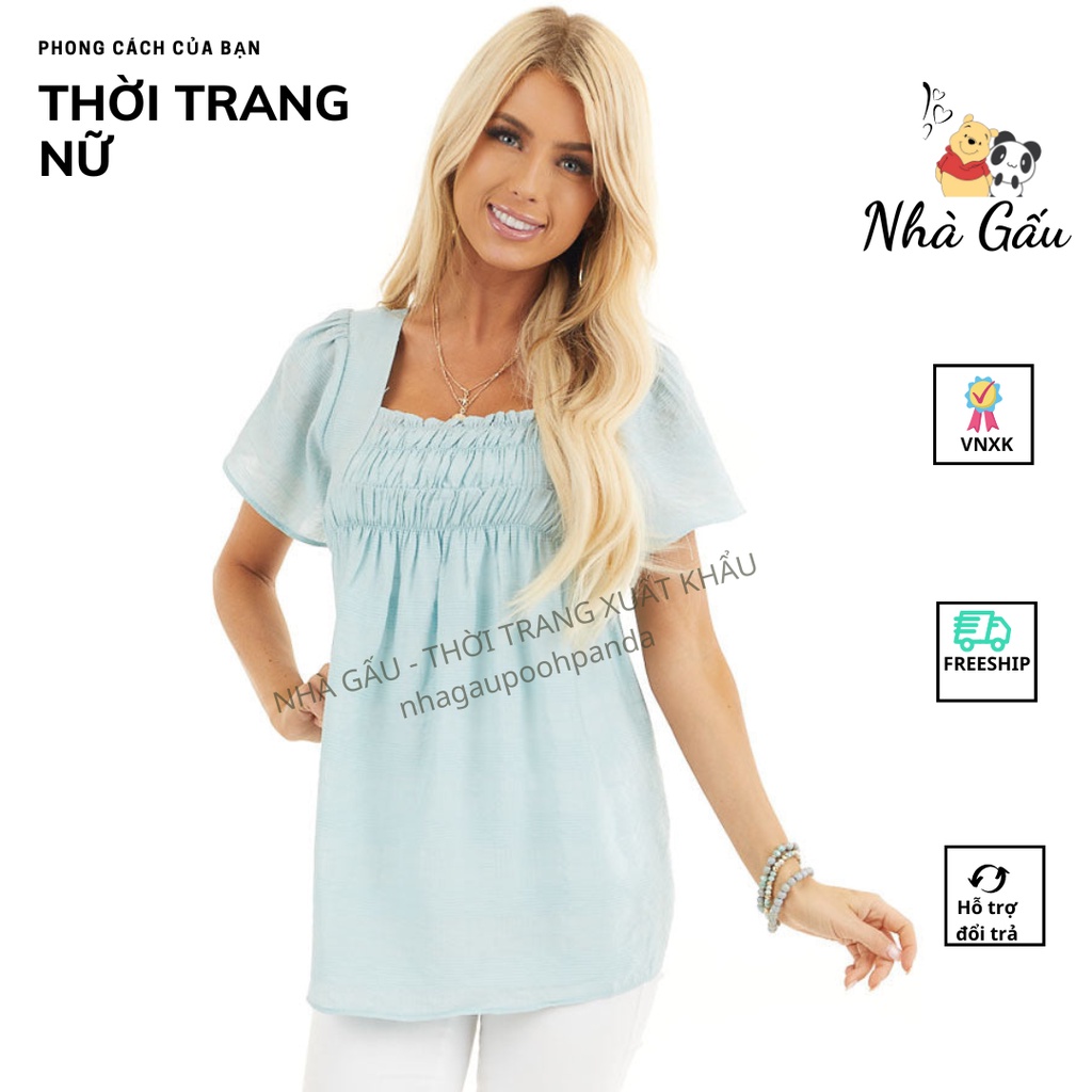 Nữ áo thun tay ngắn màu hồng mauri