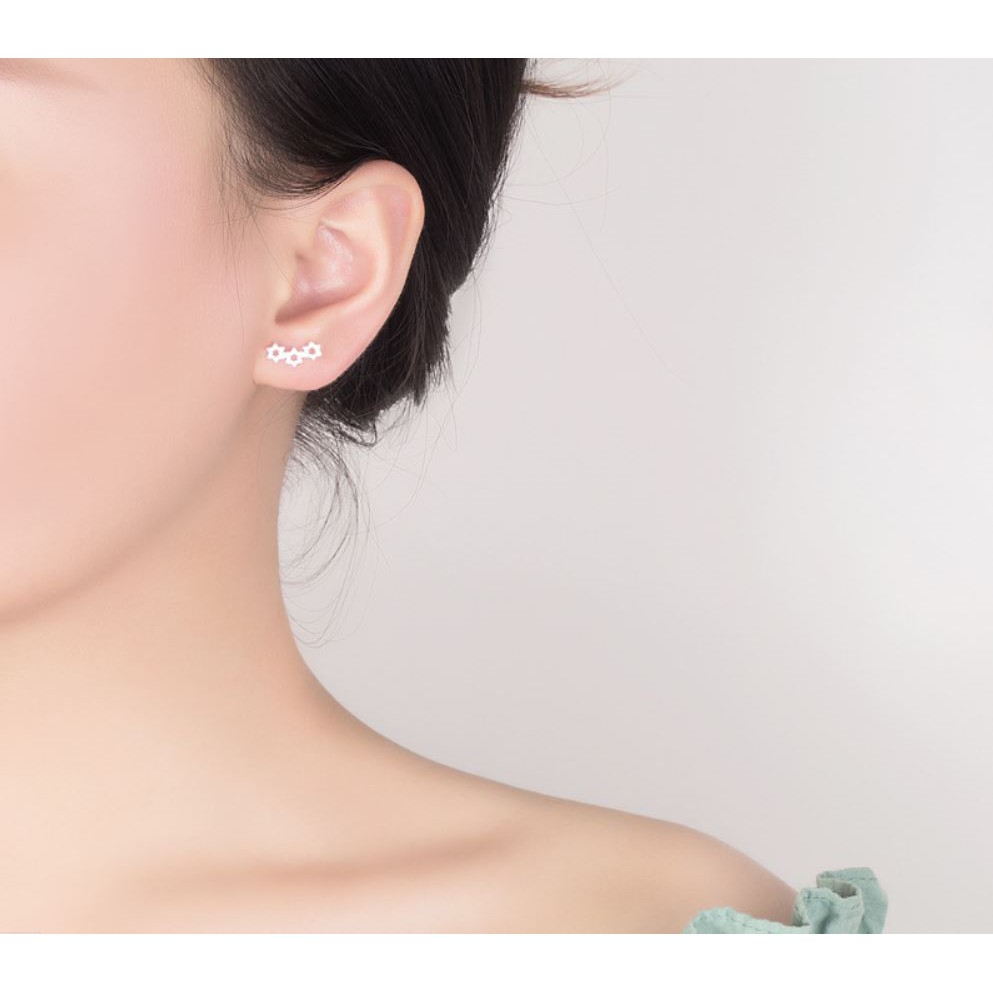 Bông tai EBI Ngôi sao mạ Bạc 925