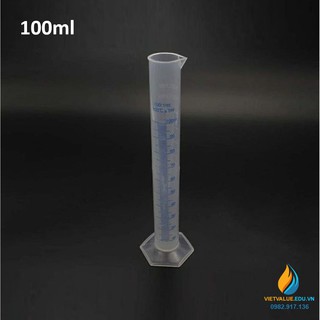 Ống đong nhựa có chân đế, chia vạch, dung tích 100ml