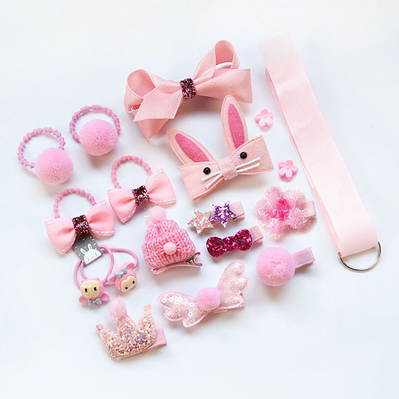 Set 18 Kẹp Tóc Hình Vương Miện Ngôi Sao Xinh Xắn Cho Bé Gái