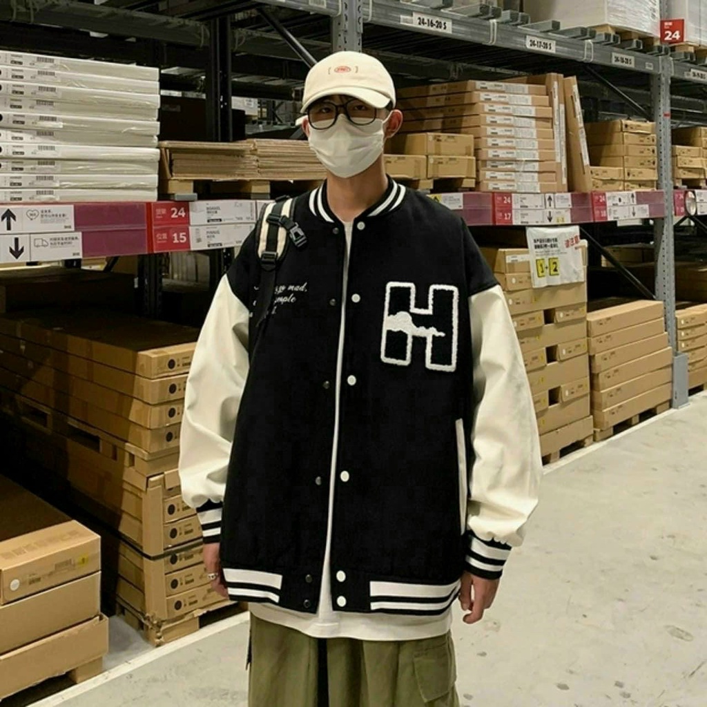 Áo Khoác Dù Bomber Chữ H Nam Nữ Unisex Form Rộng 2 Lớp Chống Nắng Siêu Hot TLV