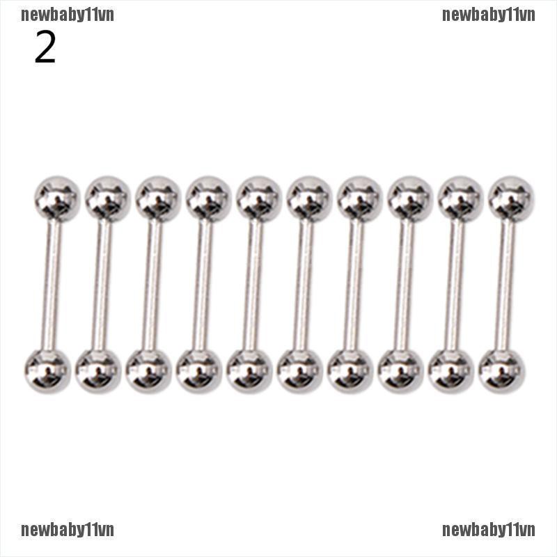 Bộ 10 Khuyên Cơ Thể BằNg ThéP Không Gỉ